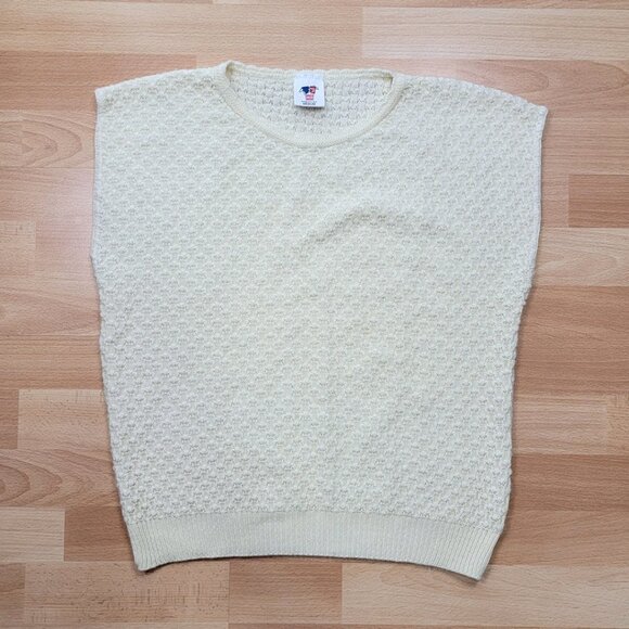Vintage Bazaar USA White Knot Knit Pullover Vest Y2k | Size: Medium - Picture 1 of 11